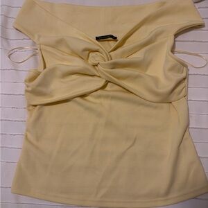 Off the shoulders butter Yellow Women's Top